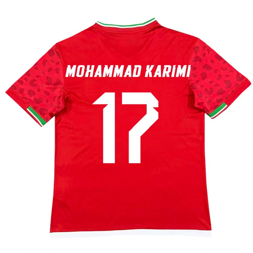 Danxen Dámské Írán Seyed Mohammad Karimi #17 Červená Bílá Daleko Hráčské Dresy 26-28 Dres