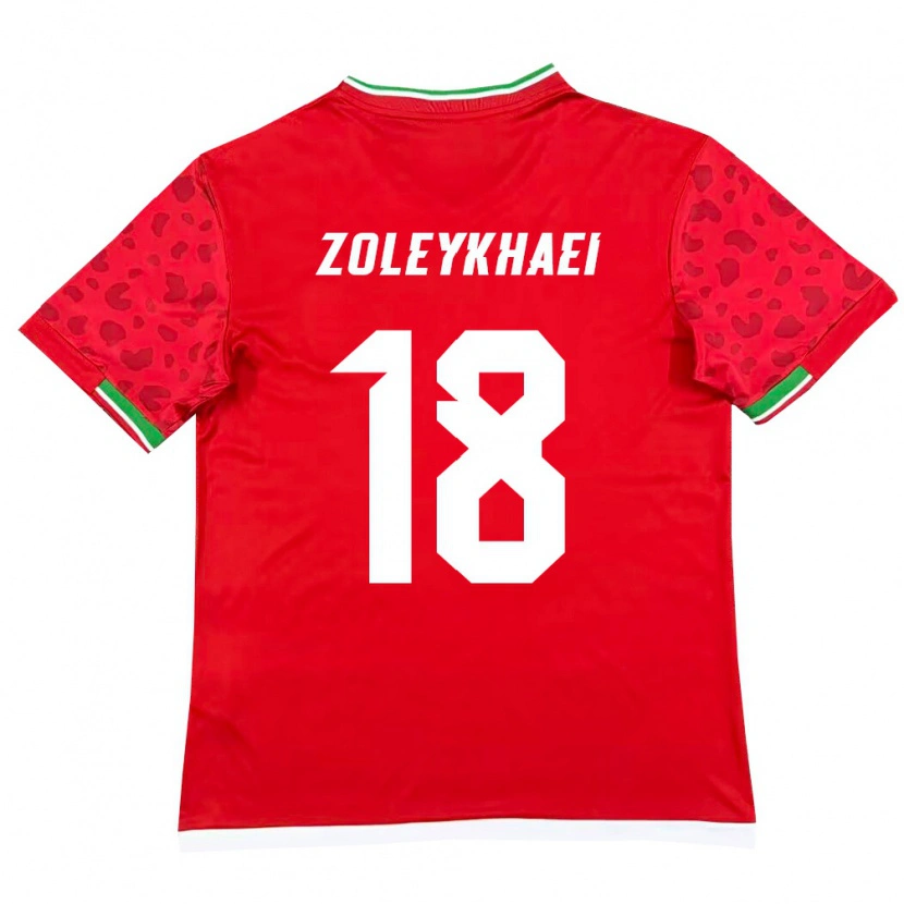 Danxen Dámské Írán Abolfazl Zoleykhaei #18 Červená Bílá Daleko Hráčské Dresy 26-28 Dres