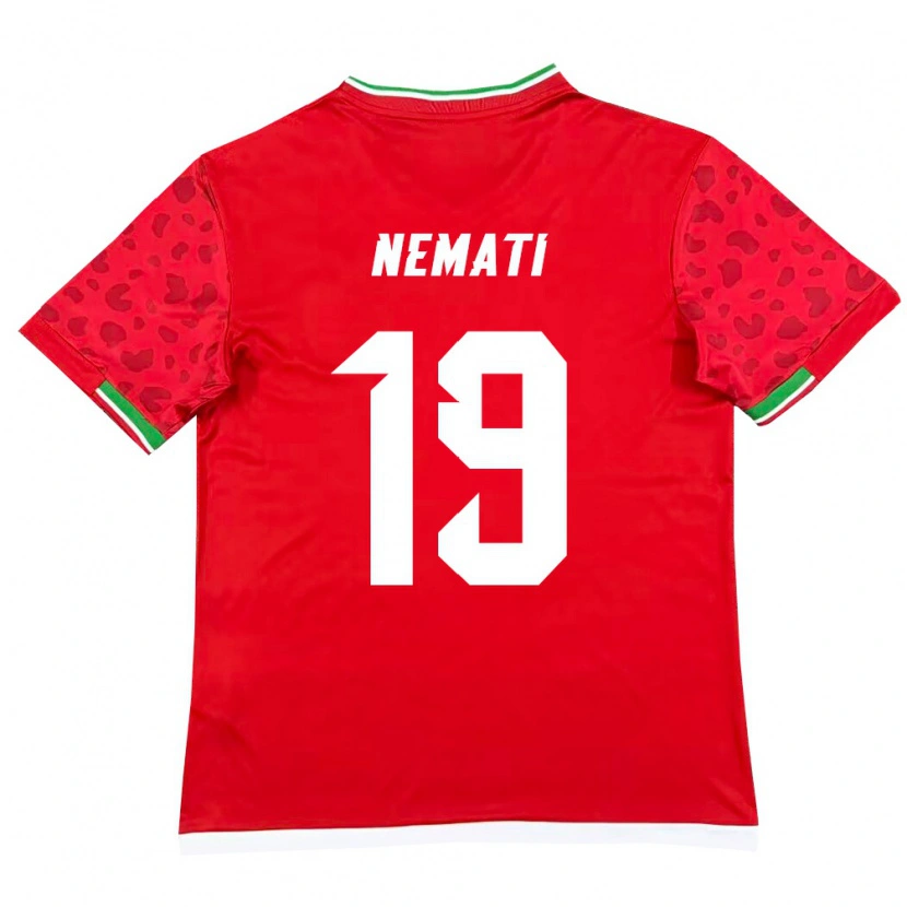 Danxen Dámské Írán Ali Nemati #19 Červená Bílá Daleko Hráčské Dresy 26-28 Dres