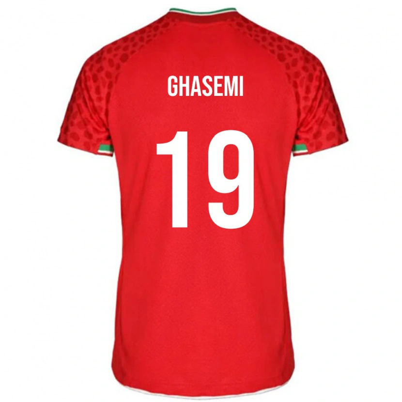 Danxen Dámské Írán Mohammad Ghasemi #19 Červená Bílá Daleko Hráčské Dresy 26-28 Dres