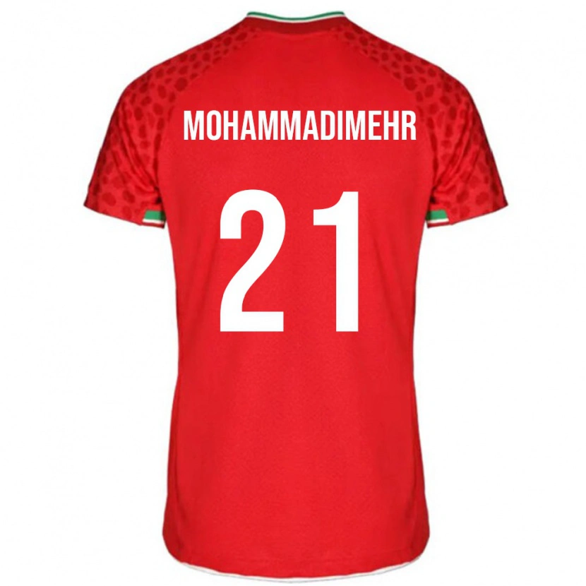 Danxen Dámské Írán Amirtaha Mohammadimehr #21 Červená Bílá Daleko Hráčské Dresy 26-28 Dres