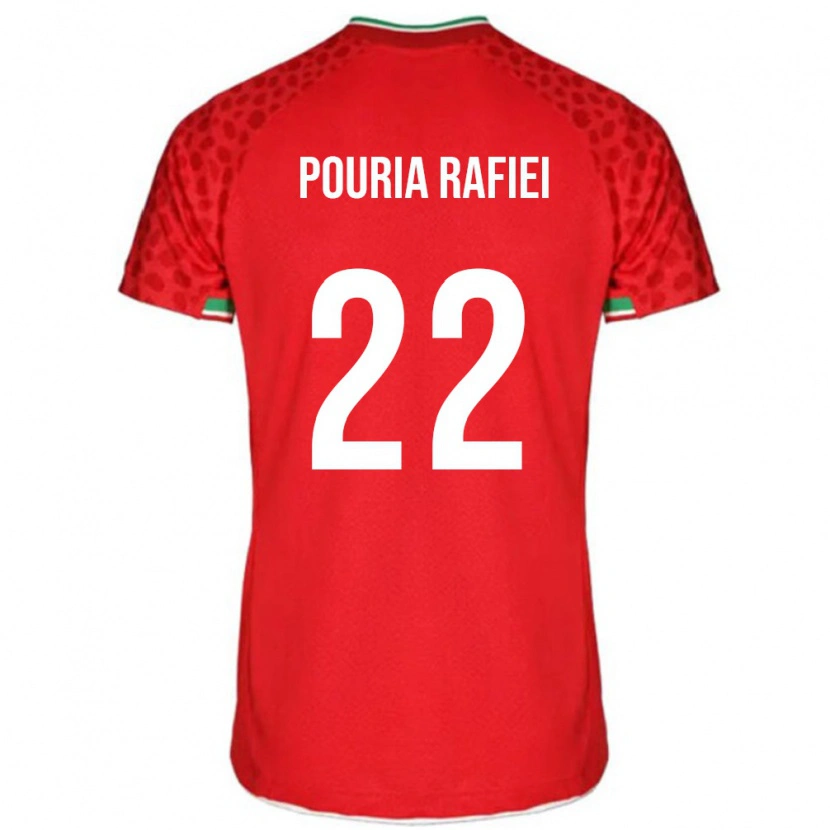 Danxen Dámské Írán Seyed Pouria Rafiei #22 Červená Bílá Daleko Hráčské Dresy 26-28 Dres