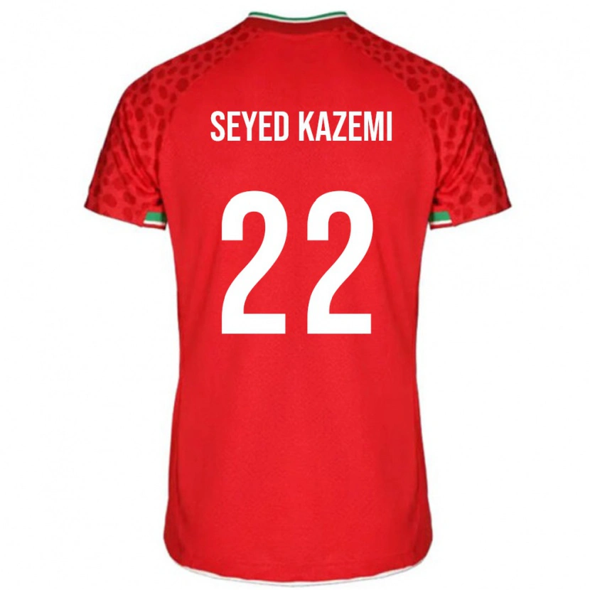 Danxen Dámské Írán Arefeh Seyed Kazemi #22 Červená Bílá Daleko Hráčské Dresy 26-28 Dres
