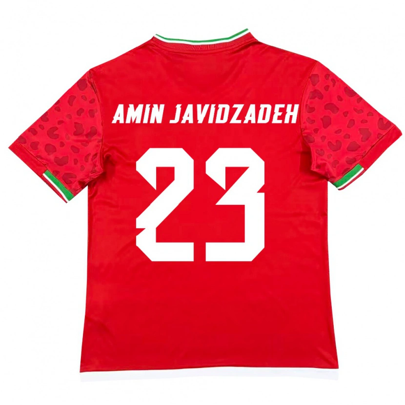 Danxen Dámské Írán Mohammad Amin Javidzadeh #23 Červená Bílá Daleko Hráčské Dresy 26-28 Dres