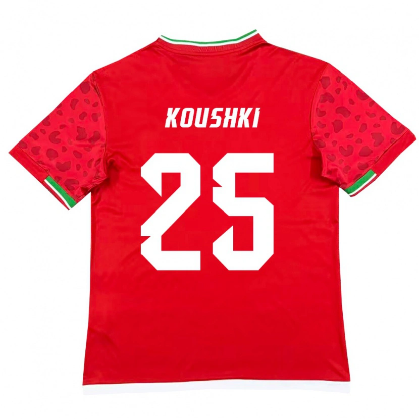 Danxen Dámské Írán Alireza Koushki #25 Červená Bílá Daleko Hráčské Dresy 26-28 Dres