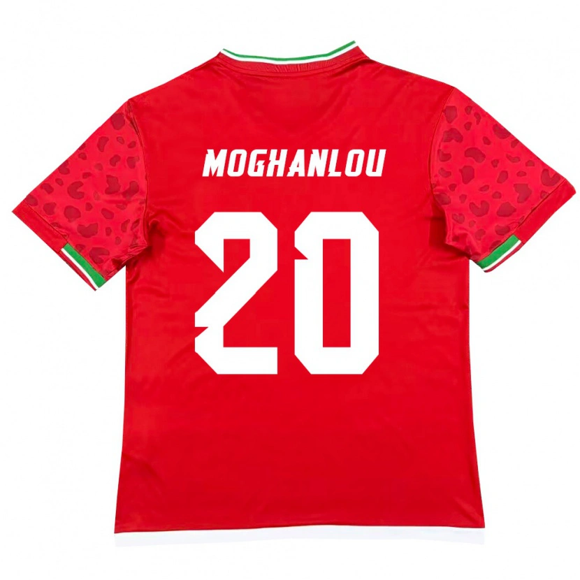 Danxen Dámské Írán Shahriar Moghanlou #20 Červená Bílá Daleko Hráčské Dresy 26-28 Dres