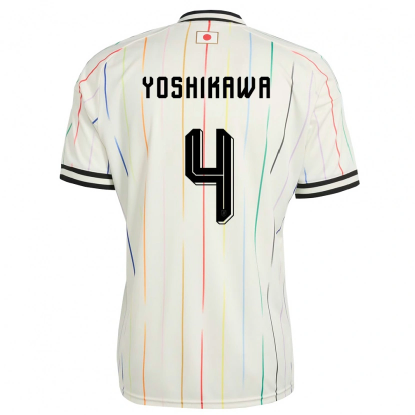 Danxen Dámské Japonsko Haruto Yoshikawa #4 Bílá Černá Daleko Hráčské Dresy 26-28 Dres