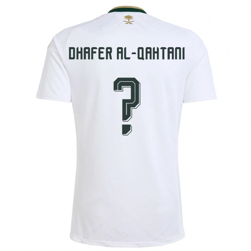 Danxen Dámské Saúdská Arábie Abdullah Dhafer Al-Qahtani #0 Bílá Zelená Zlatá Daleko Hráčské Dresy 26-28 Dres