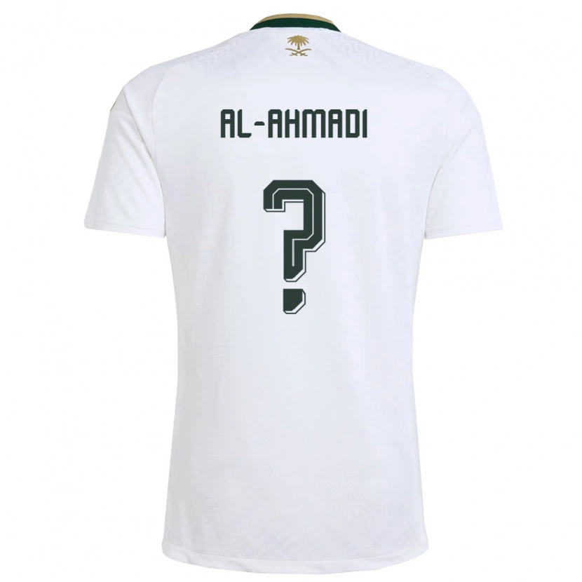 Danxen Dámské Saúdská Arábie Ammar Al-Ahmadi #0 Bílá Zelená Zlatá Daleko Hráčské Dresy 26-28 Dres