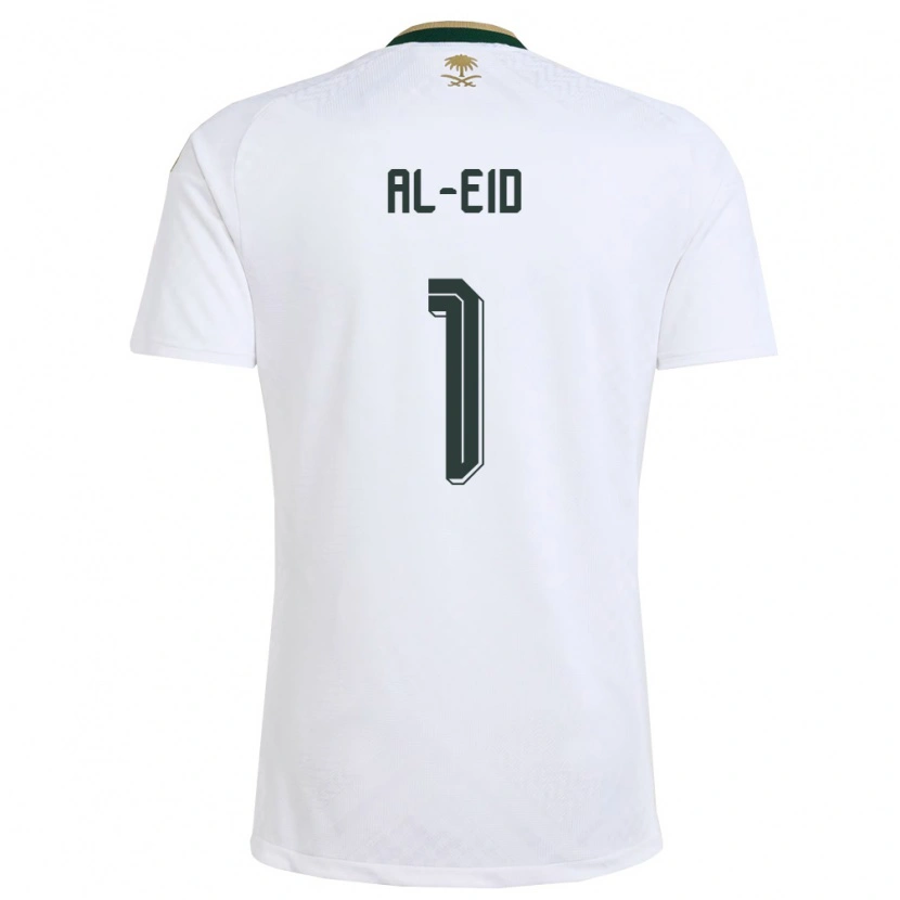 Danxen Dámské Saúdská Arábie Musa Al-Eid #1 Bílá Zelená Zlatá Daleko Hráčské Dresy 26-28 Dres