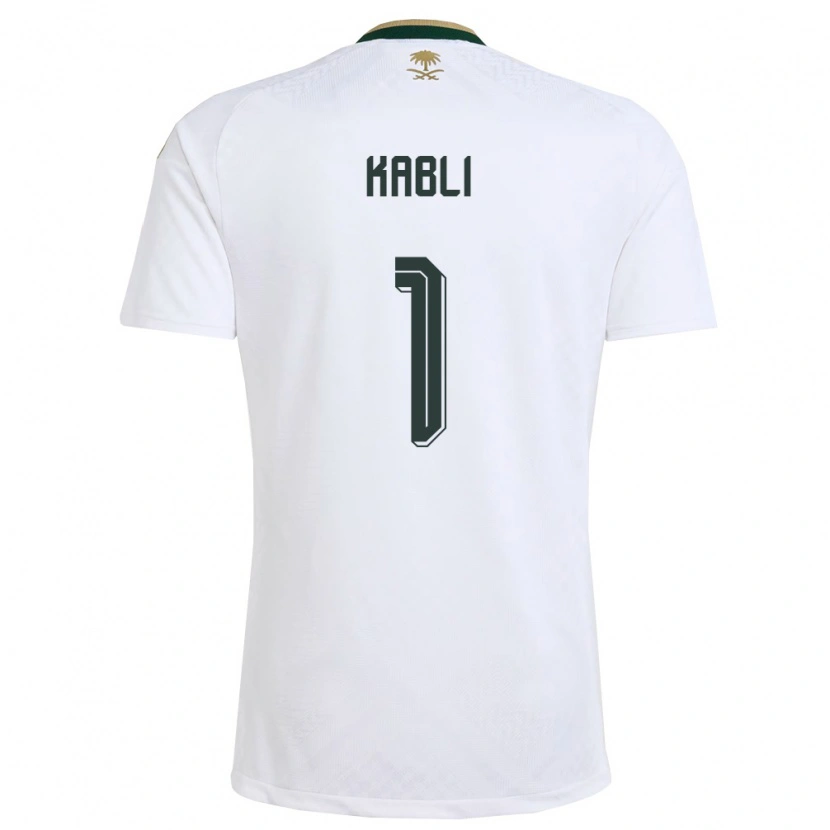 Danxen Dámské Saúdská Arábie Bader Kabli #1 Bílá Zelená Zlatá Daleko Hráčské Dresy 26-28 Dres