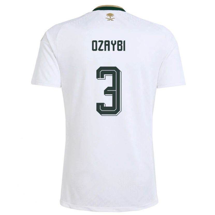 Danxen Dámské Saúdská Arábie Raed Ozaybi #3 Bílá Zelená Zlatá Daleko Hráčské Dresy 26-28 Dres