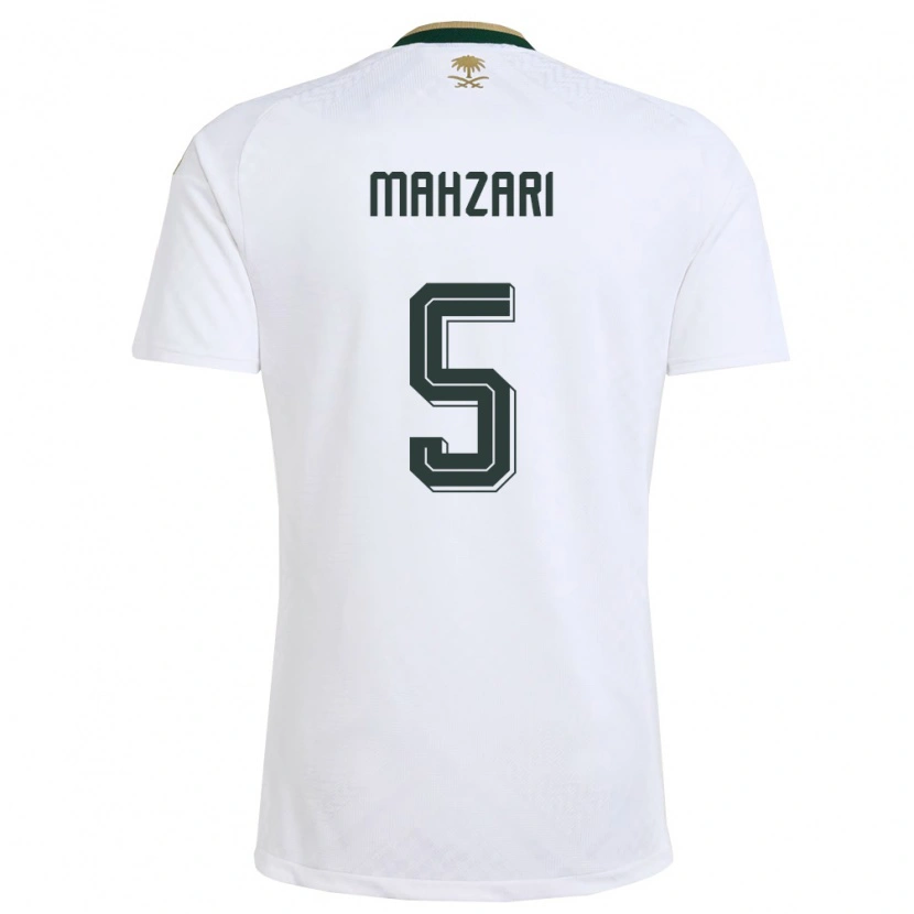 Danxen Dámské Saúdská Arábie Mohammed Mahzari #5 Bílá Zelená Zlatá Daleko Hráčské Dresy 26-28 Dres
