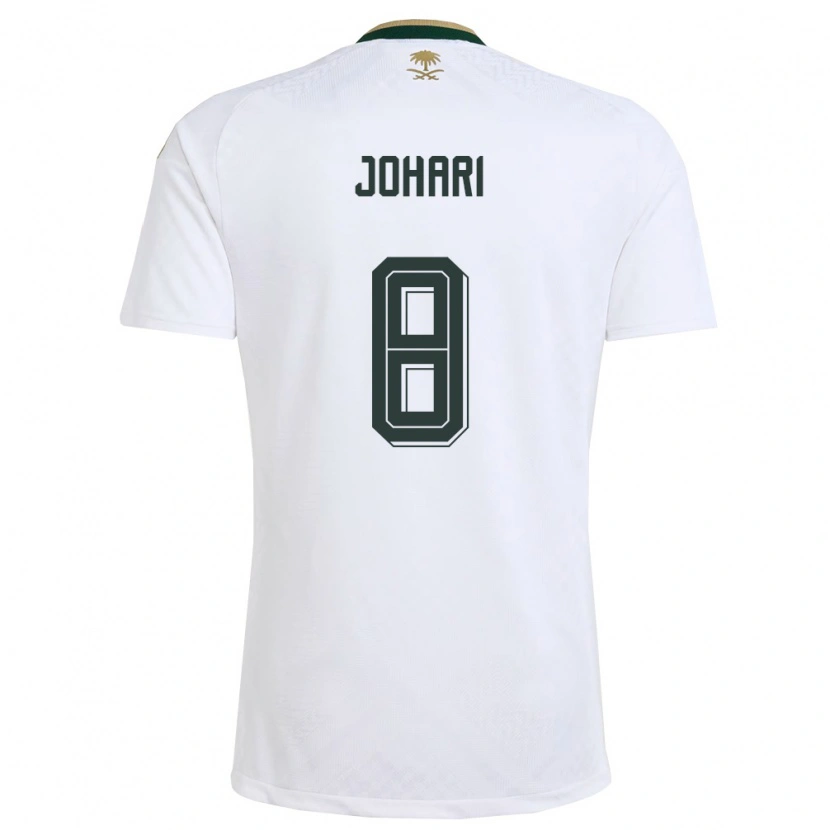 Danxen Dámské Saúdská Arábie Layan Johari #8 Bílá Zelená Zlatá Daleko Hráčské Dresy 26-28 Dres