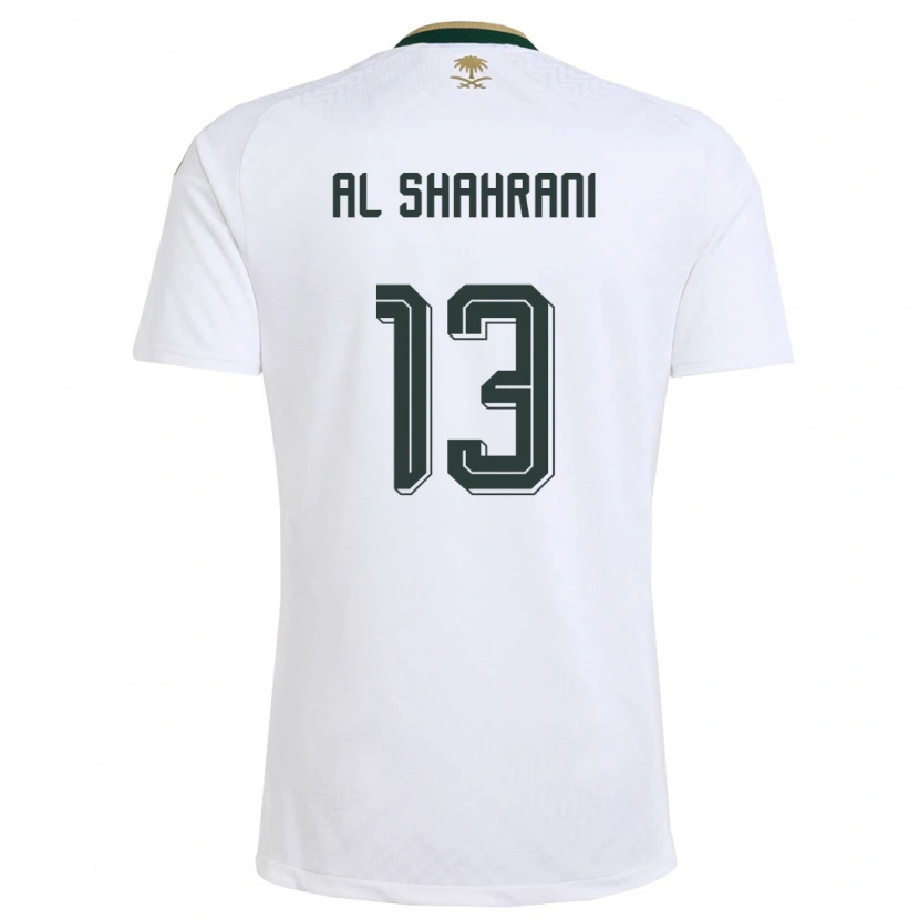 Danxen Dámské Saúdská Arábie Yaseer Al Shahrani #13 Bílá Zelená Zlatá Daleko Hráčské Dresy 26-28 Dres