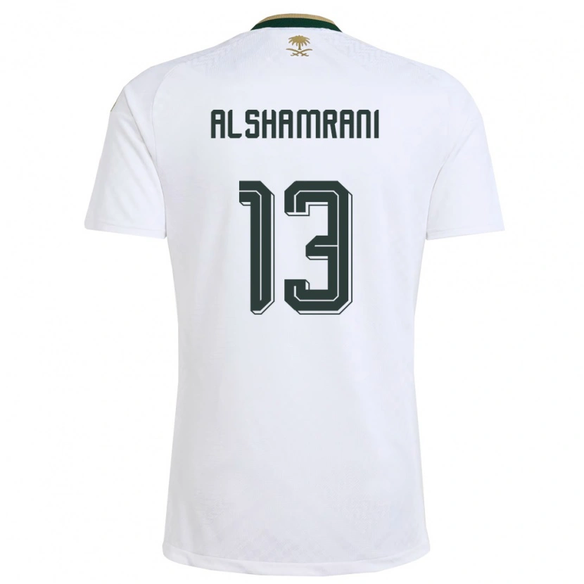 Danxen Dámské Saúdská Arábie Farha Alshamrani #13 Bílá Zelená Zlatá Daleko Hráčské Dresy 26-28 Dres