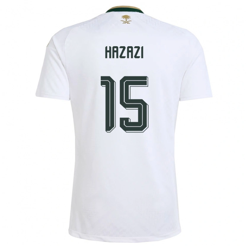 Danxen Dámské Saúdská Arábie Bassam Hazzazi #15 Bílá Zelená Zlatá Daleko Hráčské Dresy 26-28 Dres