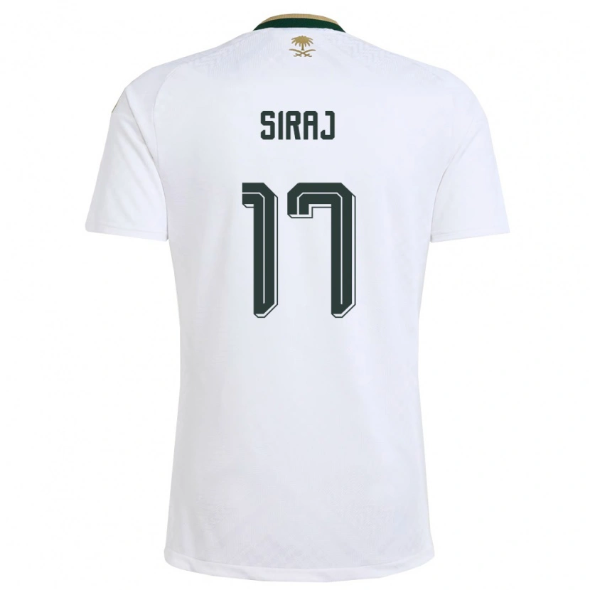 Danxen Dámské Saúdská Arábie Tameem Siraj #17 Bílá Zelená Zlatá Daleko Hráčské Dresy 26-28 Dres