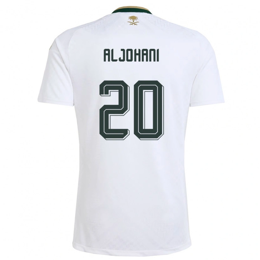 Danxen Dámské Saúdská Arábie Ziyad Aljohani #20 Bílá Zelená Zlatá Daleko Hráčské Dresy 26-28 Dres