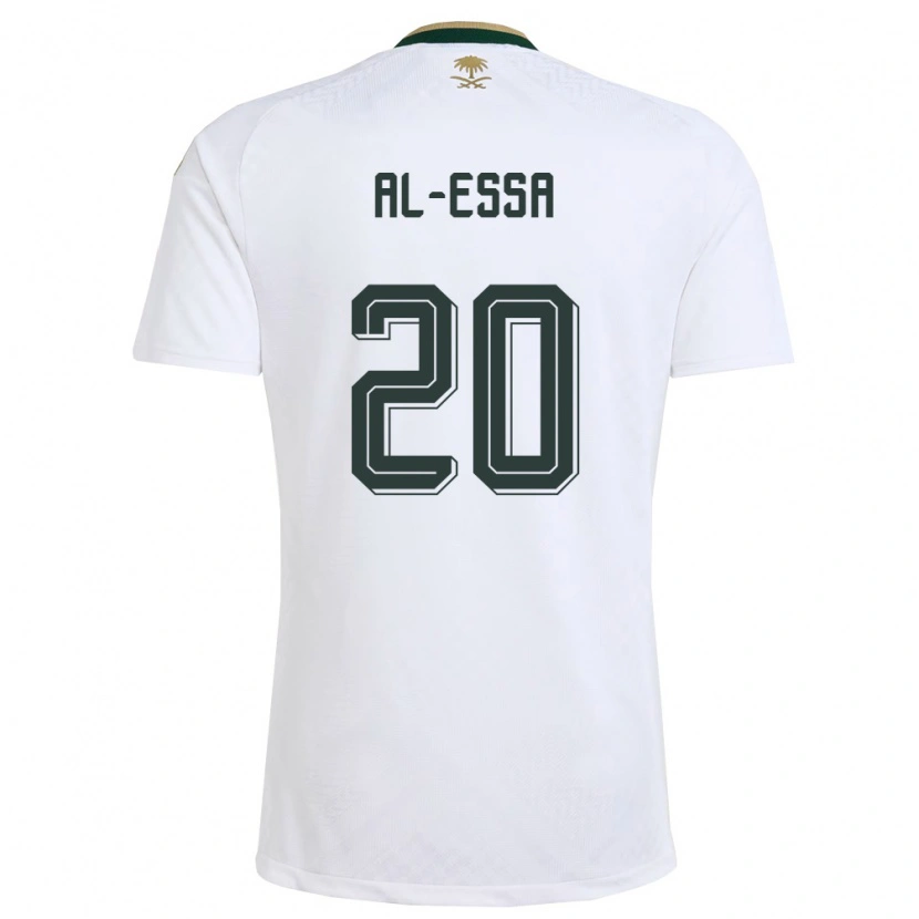 Danxen Dámské Saúdská Arábie Karam Al-Essa #20 Bílá Zelená Zlatá Daleko Hráčské Dresy 26-28 Dres