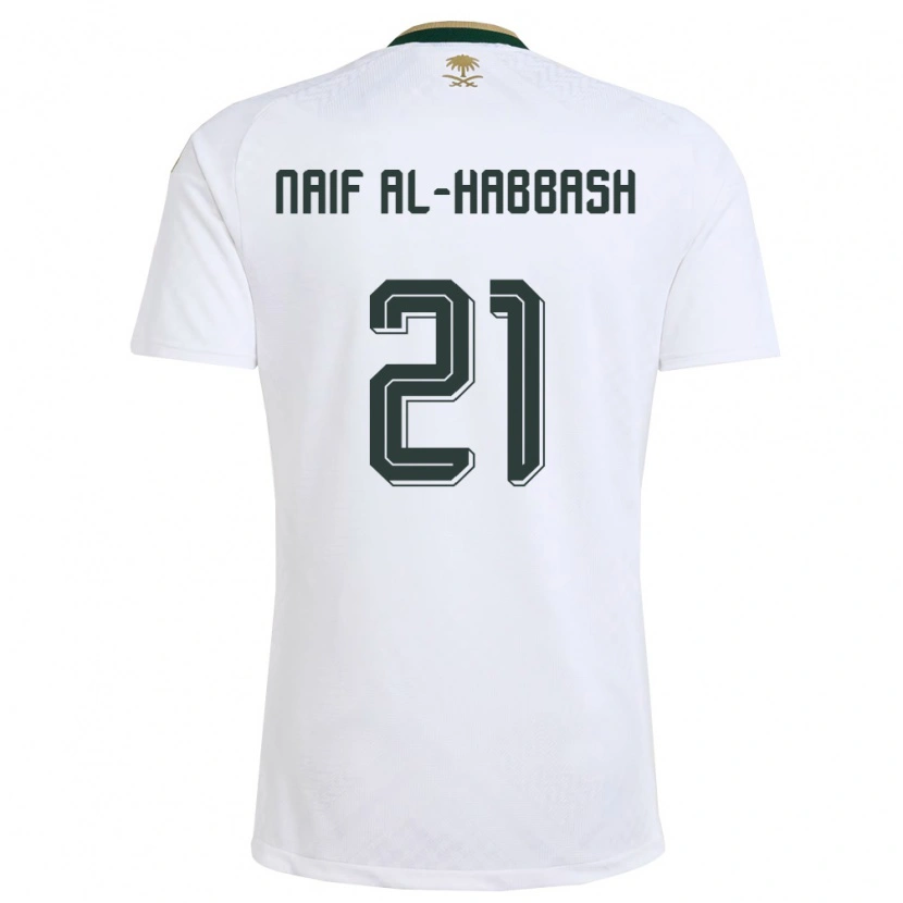 Danxen Dámské Saúdská Arábie Azzam Naif Al-Habbash #21 Bílá Zelená Zlatá Daleko Hráčské Dresy 26-28 Dres
