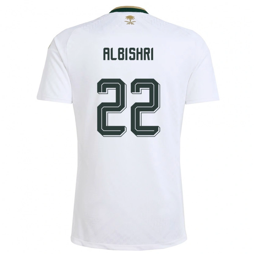 Danxen Dámské Saúdská Arábie Nawaf Albishri #22 Bílá Zelená Zlatá Daleko Hráčské Dresy 26-28 Dres