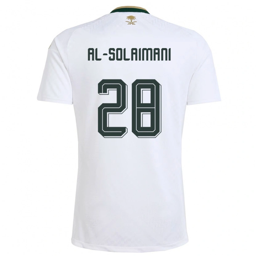 Danxen Dámské Saúdská Arábie Solaiman Al-Solaimani #28 Bílá Zelená Zlatá Daleko Hráčské Dresy 26-28 Dres
