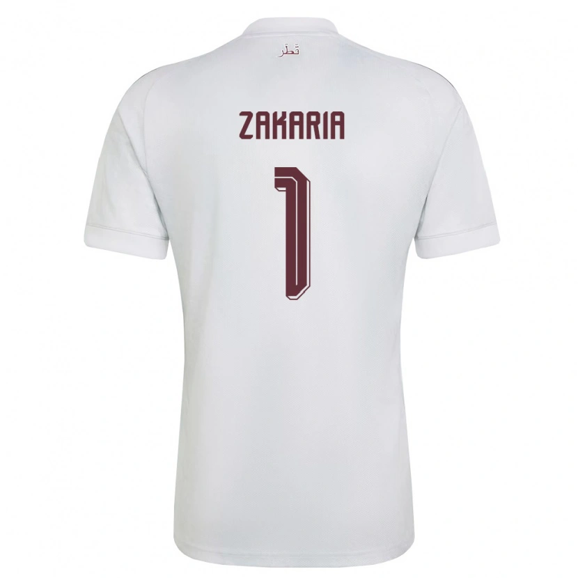 Danxen Dámské Katar Salah Zakaria #1 Bílá Vínová Daleko Hráčské Dresy 26-28 Dres