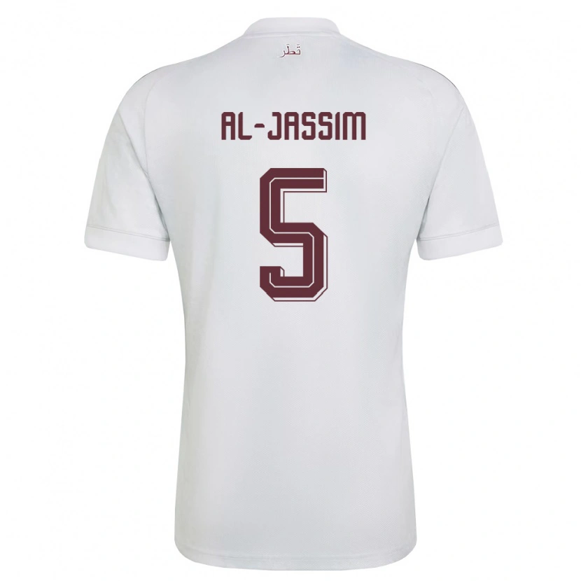 Danxen Dámské Katar Dana Al Jassim #5 Bílá Vínová Daleko Hráčské Dresy 26-28 Dres