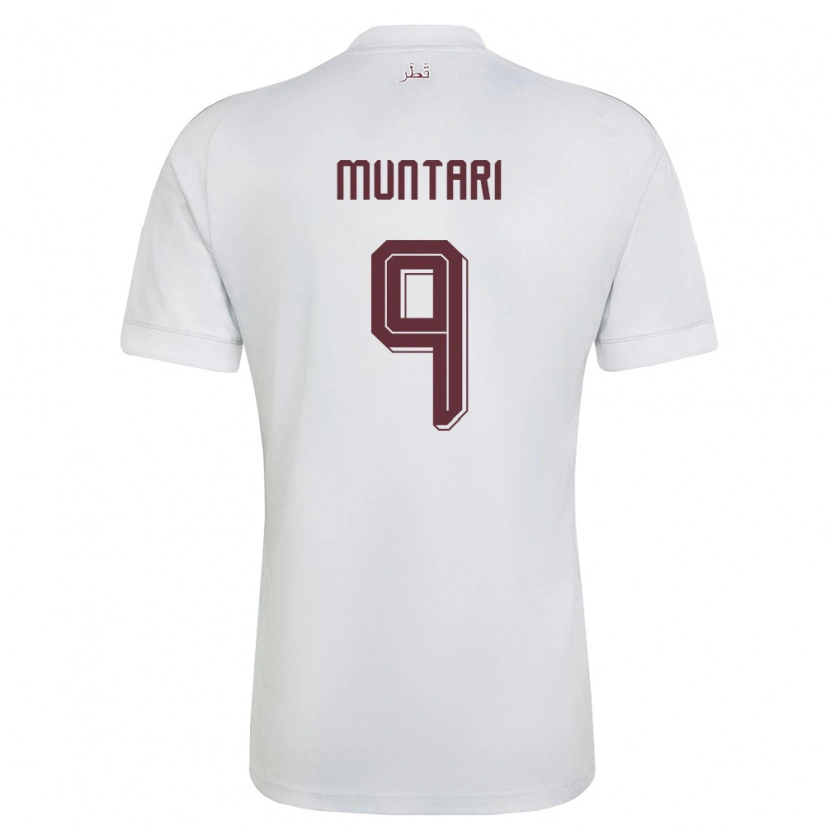 Danxen Dámské Katar Mohammed Muntari #9 Bílá Vínová Daleko Hráčské Dresy 26-28 Dres