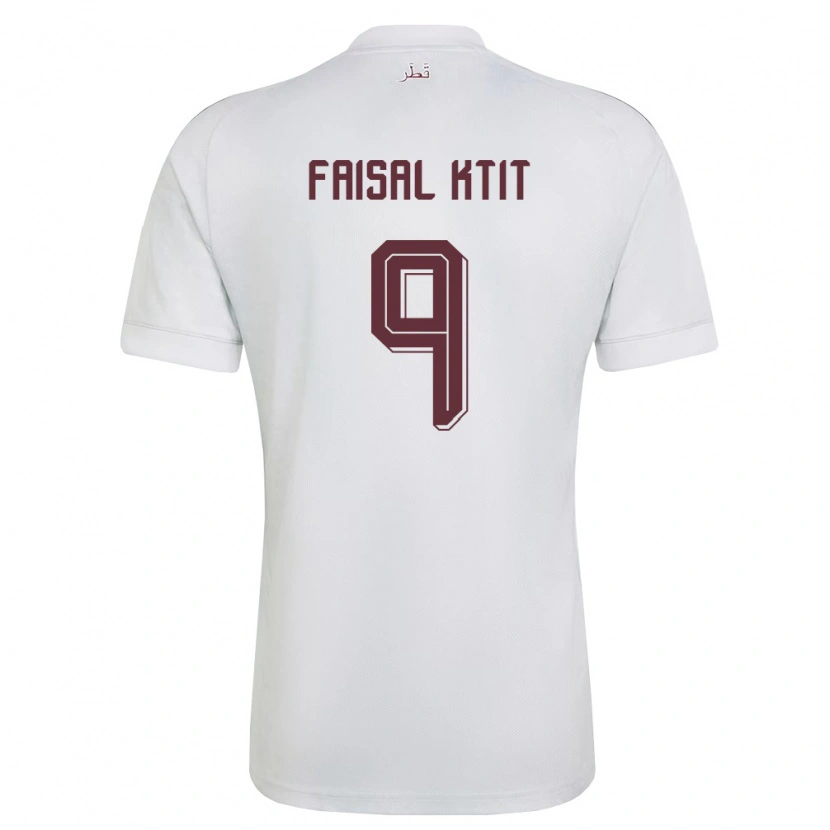 Danxen Dámské Katar Zaid Faisal Ktit #9 Bílá Vínová Daleko Hráčské Dresy 26-28 Dres