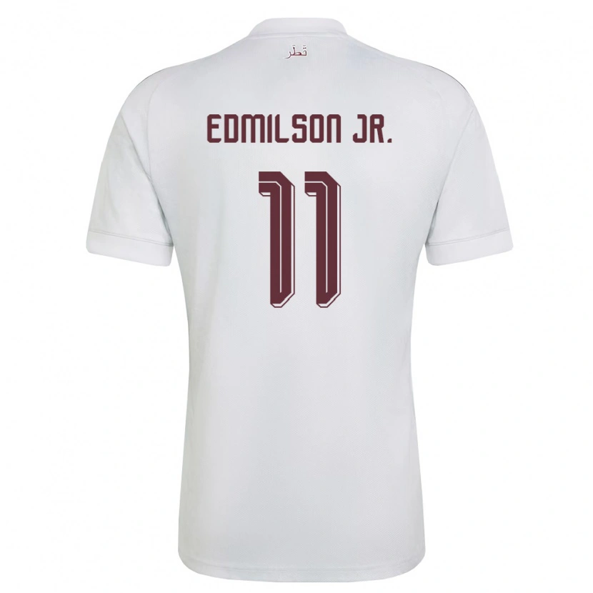 Danxen Dámské Katar Edmílson Junior #11 Bílá Vínová Daleko Hráčské Dresy 26-28 Dres