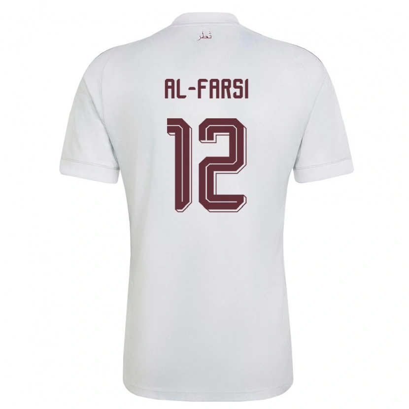 Danxen Dámské Katar Faiz Al-Farsi #12 Bílá Vínová Daleko Hráčské Dresy 26-28 Dres