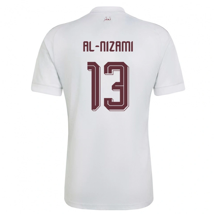 Danxen Dámské Katar Yousef Mohammad Al-Nizami #13 Bílá Vínová Daleko Hráčské Dresy 26-28 Dres
