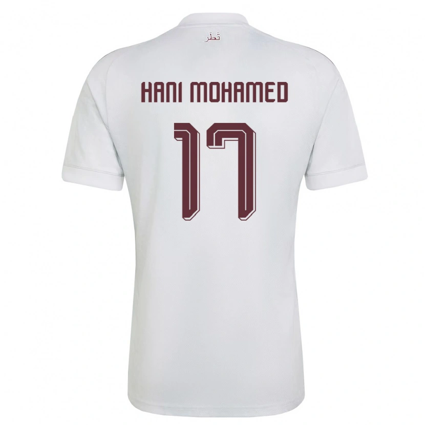 Danxen Dámské Katar Yazan Mohamed #17 Bílá Vínová Daleko Hráčské Dresy 26-28 Dres
