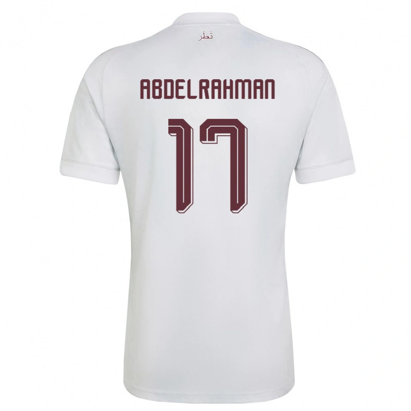 Danxen Dámské Katar Abdelrahman Fahmi Moustafa #17 Bílá Vínová Daleko Hráčské Dresy 26-28 Dres