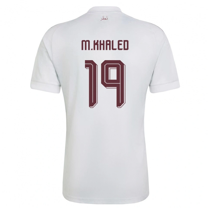 Danxen Dámské Katar Mohamed Khaled Gouda #19 Bílá Vínová Daleko Hráčské Dresy 26-28 Dres