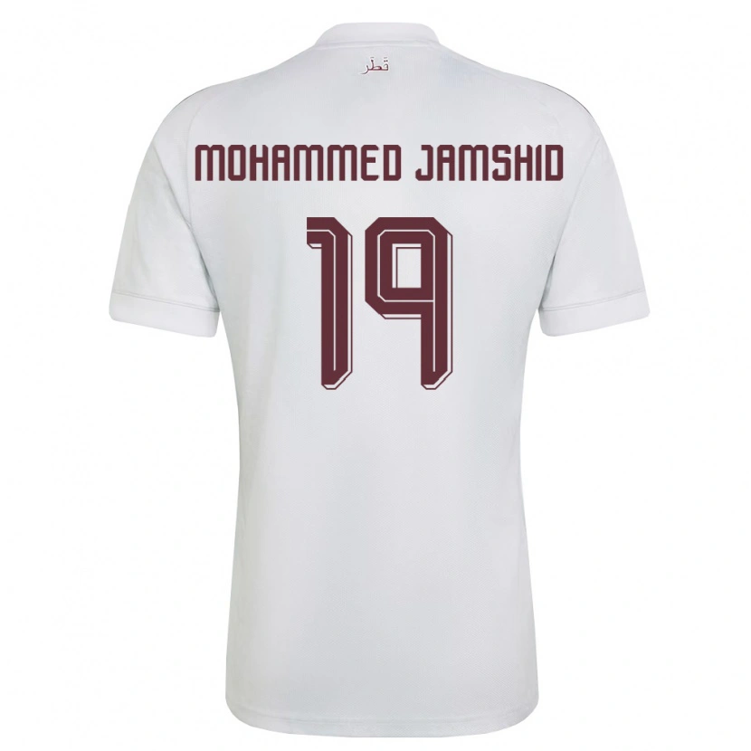 Danxen Dámské Katar Tahsin Mohammed Jamshid #19 Bílá Vínová Daleko Hráčské Dresy 26-28 Dres