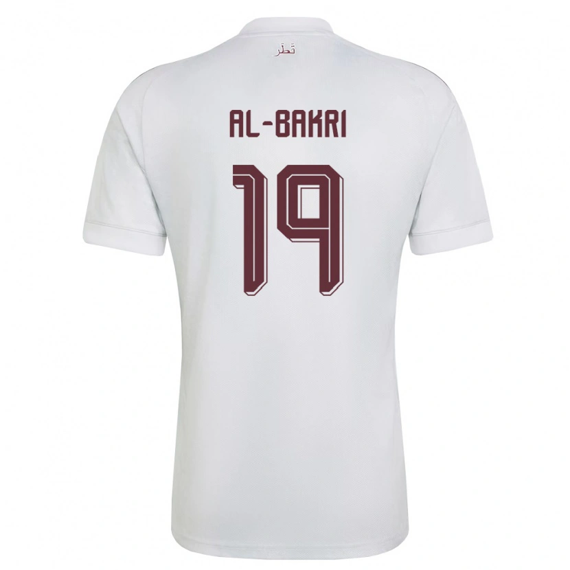 Danxen Dámské Katar Abdulaziz Al-Bakri #19 Bílá Vínová Daleko Hráčské Dresy 26-28 Dres