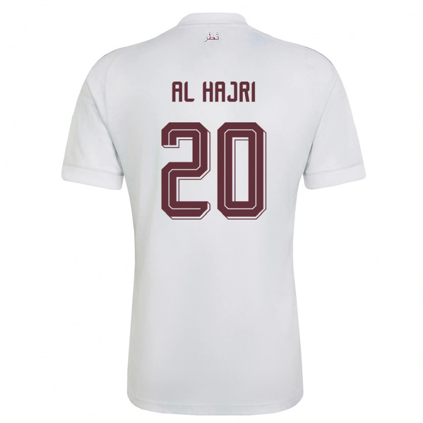 Danxen Dámské Katar Salem Al Hajri #20 Bílá Vínová Daleko Hráčské Dresy 26-28 Dres