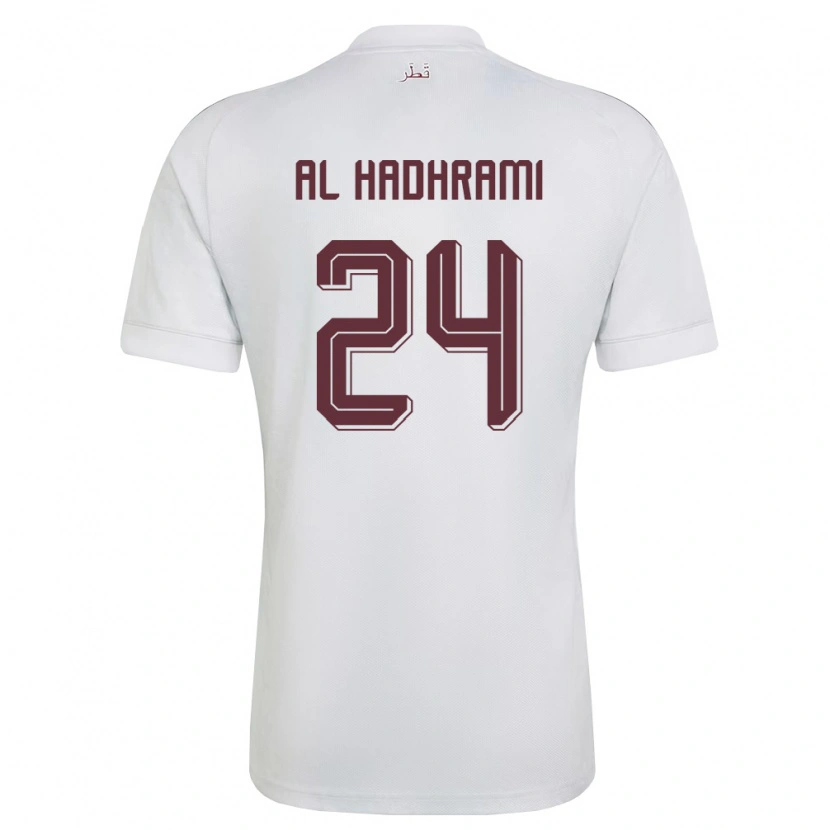 Danxen Dámské Katar Naif Abdulraheem Al Hadhrami #24 Bílá Vínová Daleko Hráčské Dresy 26-28 Dres