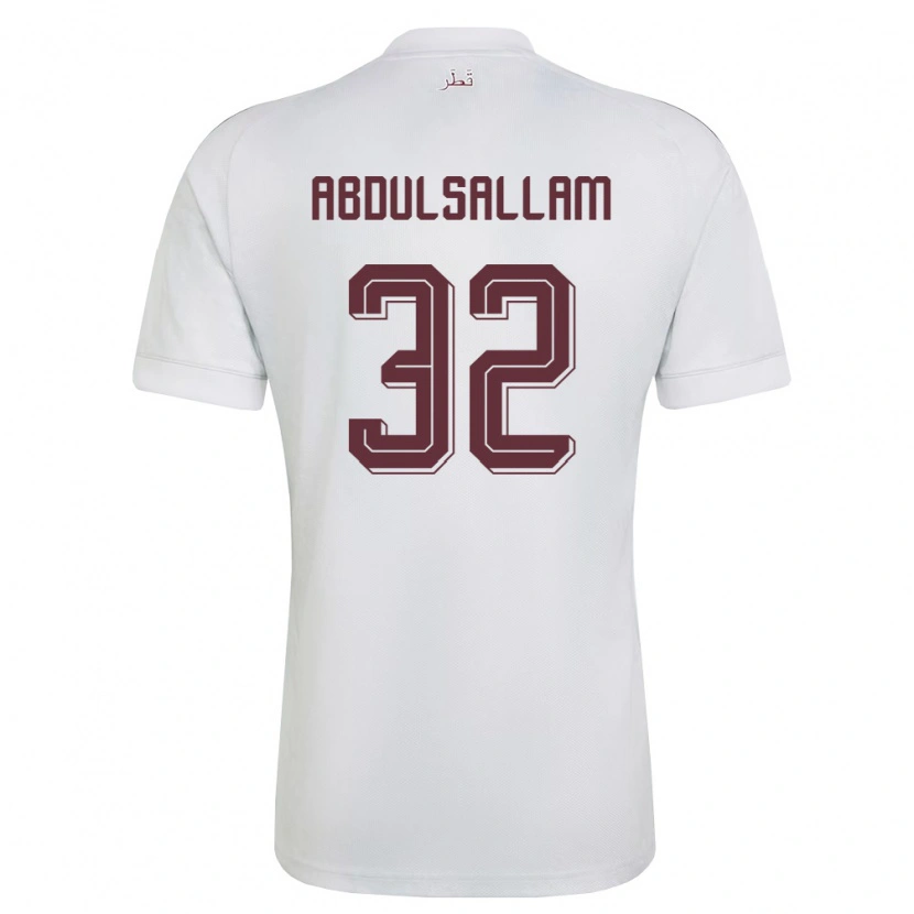 Danxen Dámské Katar Jassem Gaber Abdulsallam #32 Bílá Vínová Daleko Hráčské Dresy 26-28 Dres