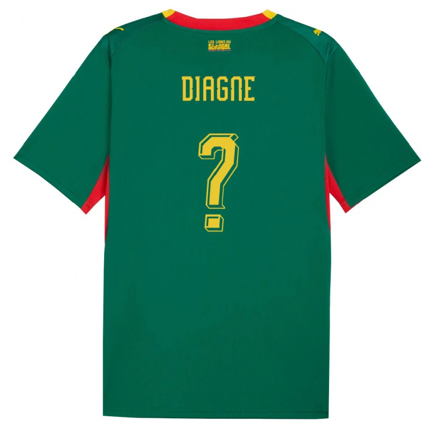 Danxen Dámské Senegal Meleye Diagne #0 Zelená Žlutá Červená Daleko Hráčské Dresy 26-28 Dres