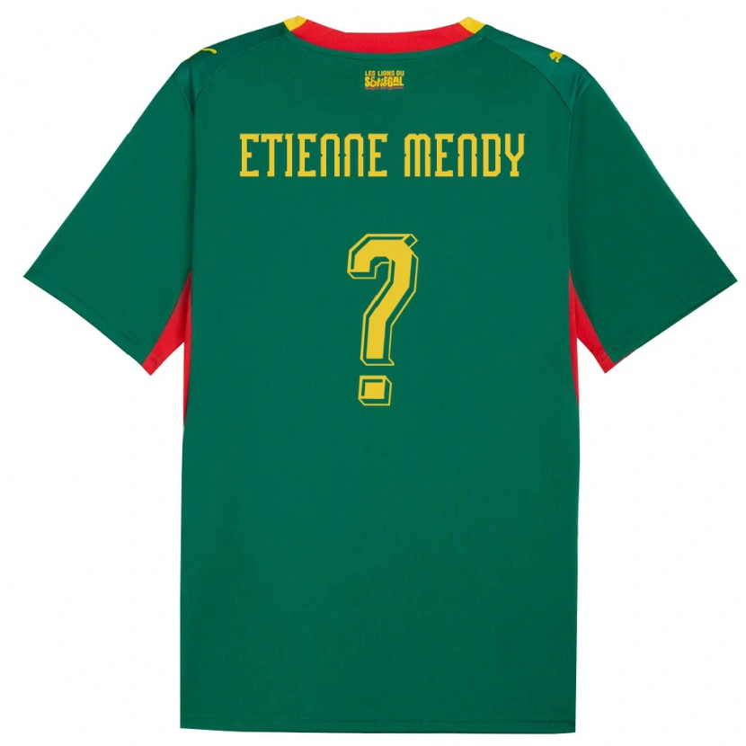 Danxen Dámské Senegal Etienne Mendy #0 Zelená Žlutá Červená Daleko Hráčské Dresy 26-28 Dres