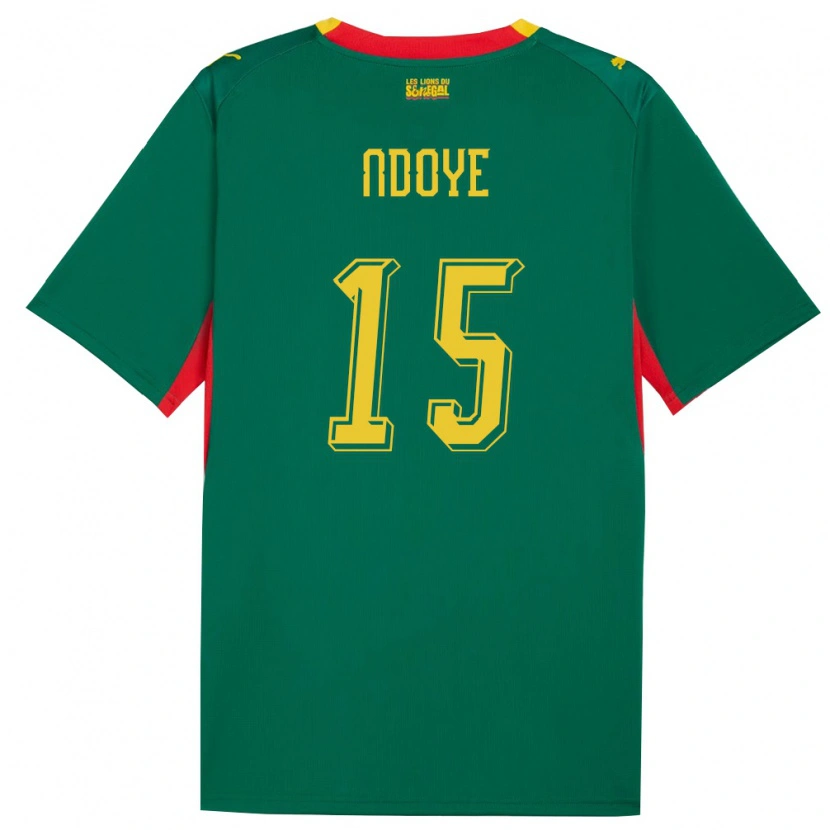 Danxen Dámské Senegal Abdoulaye Ndoye #15 Zelená Žlutá Červená Daleko Hráčské Dresy 26-28 Dres