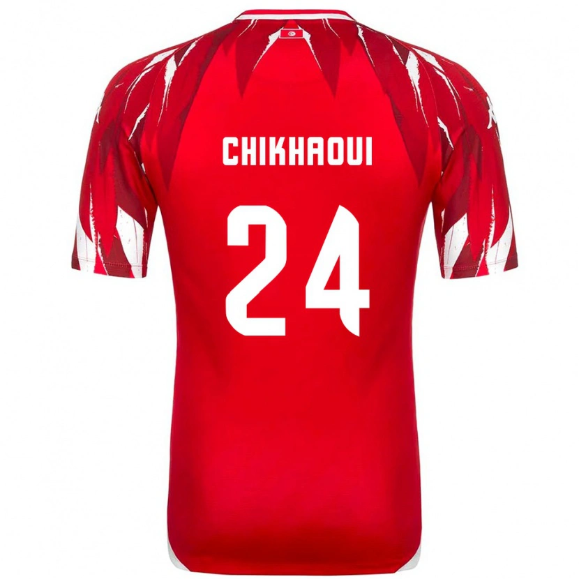 Danxen Dámské Tunisko Raed Chikhaoui #24 Červená Bílá Daleko Hráčské Dresy 26-28 Dres