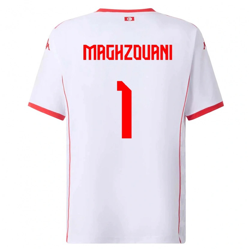 Danxen Dámské Tunisko Wassim Maghzouani #1 Bílá Červená Daleko Hráčské Dresy 26-28 Dres