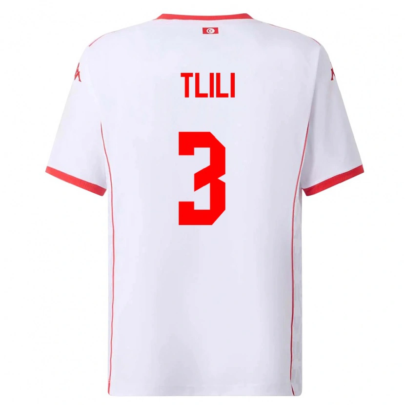 Danxen Dámské Tunisko Mehdi Tlili #3 Bílá Červená Daleko Hráčské Dresy 26-28 Dres