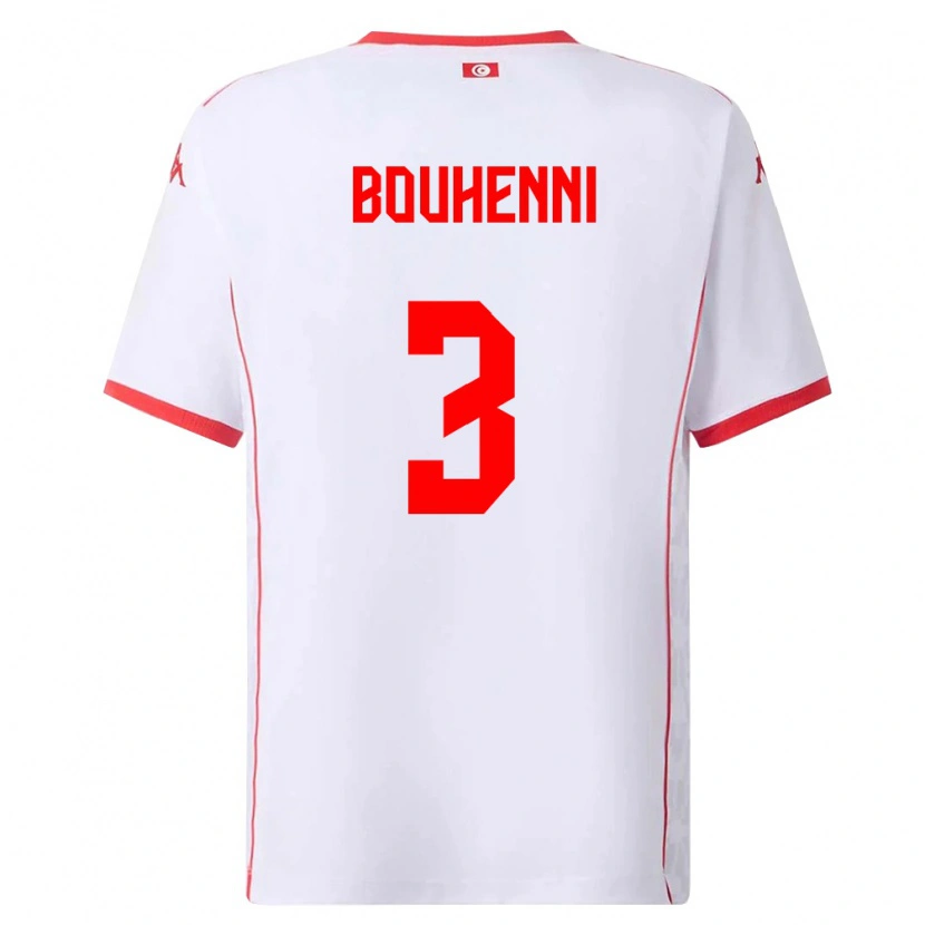 Danxen Dámské Tunisko Rayen Bouhenni #3 Bílá Červená Daleko Hráčské Dresy 26-28 Dres