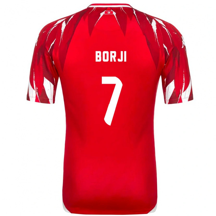 Danxen Dámské Tunisko Adem Borji #7 Červená Bílá Daleko Hráčské Dresy 26-28 Dres
